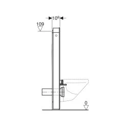 Geberit Monolith For Wall-Hung WC 114cm Black Glass/Black Chrome -Bathroom Promotion geberit 131031sj6 5
