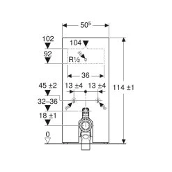 Geberit Monolith For Floor-Standing WC 114cm Black Glass/Black Chrome -Bathroom Promotion geberit 131033sj6 3