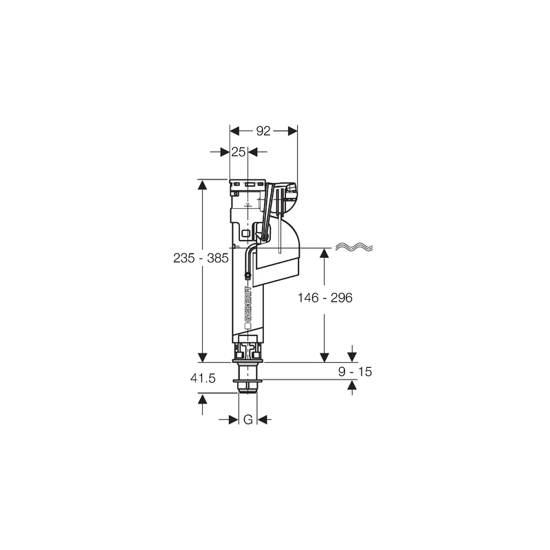Geberit Filling Valve Type 360 For Ceramic Cistern 4 Geberit Filling Valve Type 360 For Ceramic Cistern - Image 2