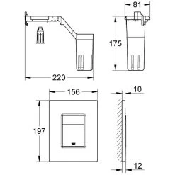 Grohe Skate Cosmopolitan Set Fresh WC Wall Plate 38805 -Bathroom Promotion grohe 38805000 2