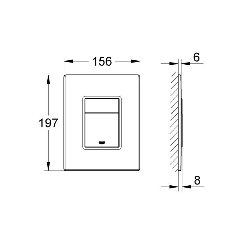 Grohe Skate Cosmopolitan WC Wall Plate 38849 Macassar/Chrome 4 Grohe Skate Cosmopolitan WC Wall Plate 38849 Macassar/Chrome - Image 2