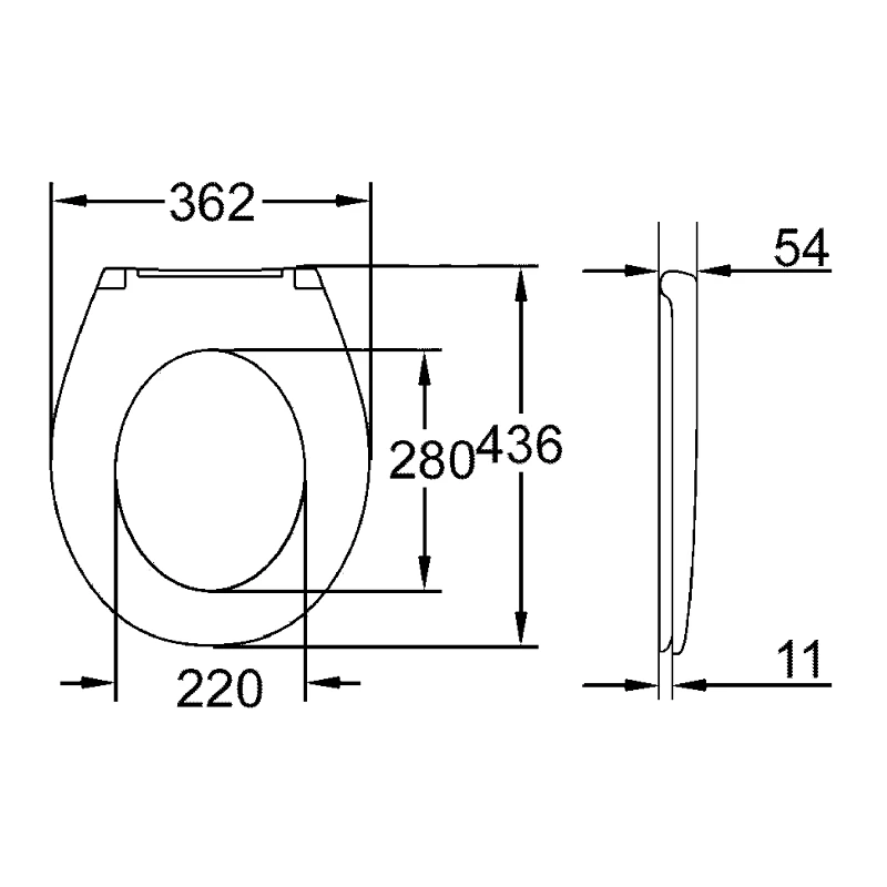 Grohe Bau Soft Close Toilet Seat 39493 5 Grohe Bau Soft Close Toilet Seat 39493 - Image 3