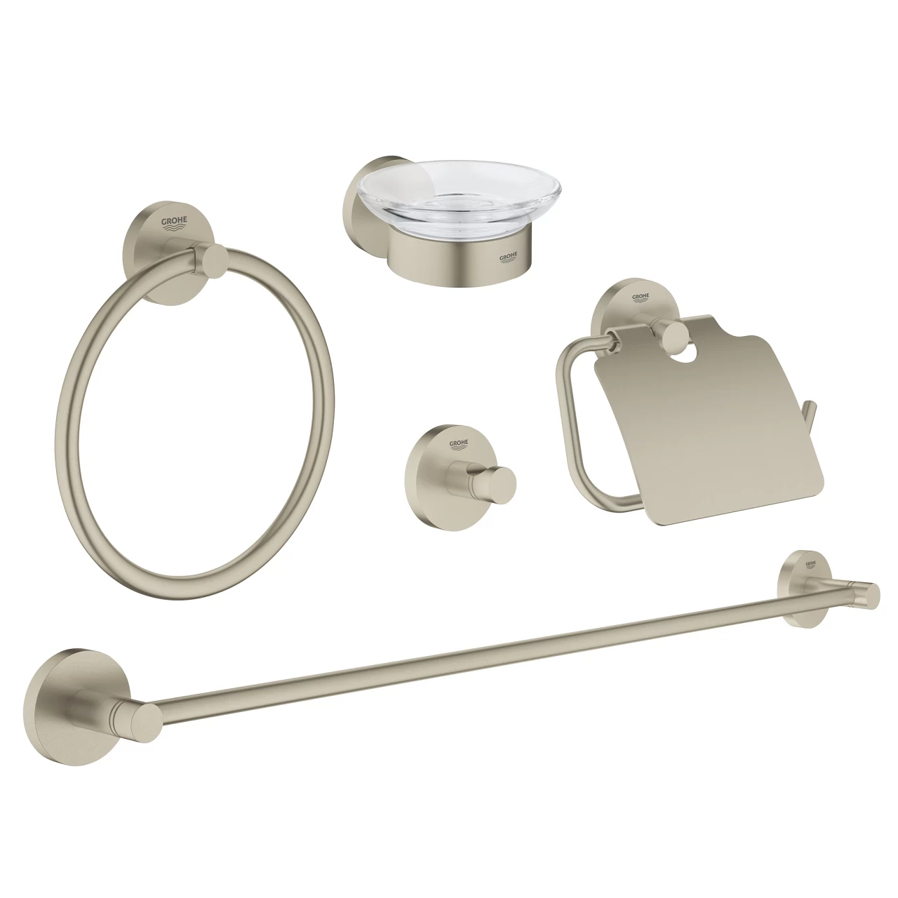 Grohe Essentials Master 5-in-1 Accessories Set 40344 Brushed Nickel 3 Grohe Essentials Master 5-in-1 Accessories Set 40344 Brushed Nickel