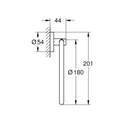 Grohe Essentials Towel Ring 40365 Hard Graphite -Bathroom Promotion grohe 40365a01 2