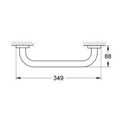 Grohe Essentials Grip Bar 40421 Brushed Hard Graphite -Bathroom Promotion grohe 40421al1 2