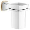 Grohe Grandera Holder With Ceramic Tumbler 40626 Chrome/Gold -Bathroom Promotion grohe 40626ig0