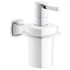 Grohe Grandera Holder & Ceramic Soap Dispenser 40627 Chrome -Bathroom Promotion grohe 40627000