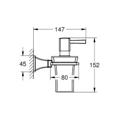 Grohe Grandera Holder & Ceramic Soap Dispenser 40627 Chrome -Bathroom Promotion grohe 40627000 2