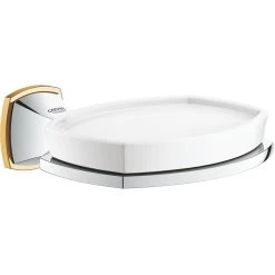 Grohe Grandera Soap Dish With Holder 40628 Chrome/Gold
