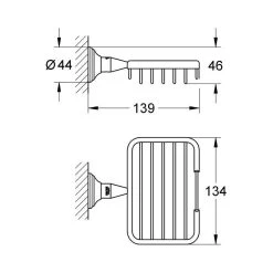 Grohe Essentials Authentic Corner Basket Small 40659 -Bathroom Promotion grohe 40659001 3