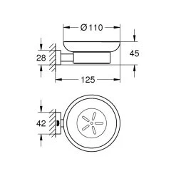Grohe Essentials Cube Soap Dish With Holder 40754 -Bathroom Promotion grohe 40754001 2