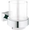 Grohe Essentials Cube Crystal Glass With Holder 40755 -Bathroom Promotion grohe 40755001