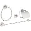 Grohe Essentials 4-In-1 Bathroom Accessories Set 40776 Supersteel 2 Grohe Essentials 4-In-1 Bathroom Accessories Set 40776 Supersteel -Bathroom Promotion grohe 40776dc1