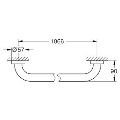 Grohe Essentials Grip Bar 40796 -Bathroom Promotion grohe 40796001 2