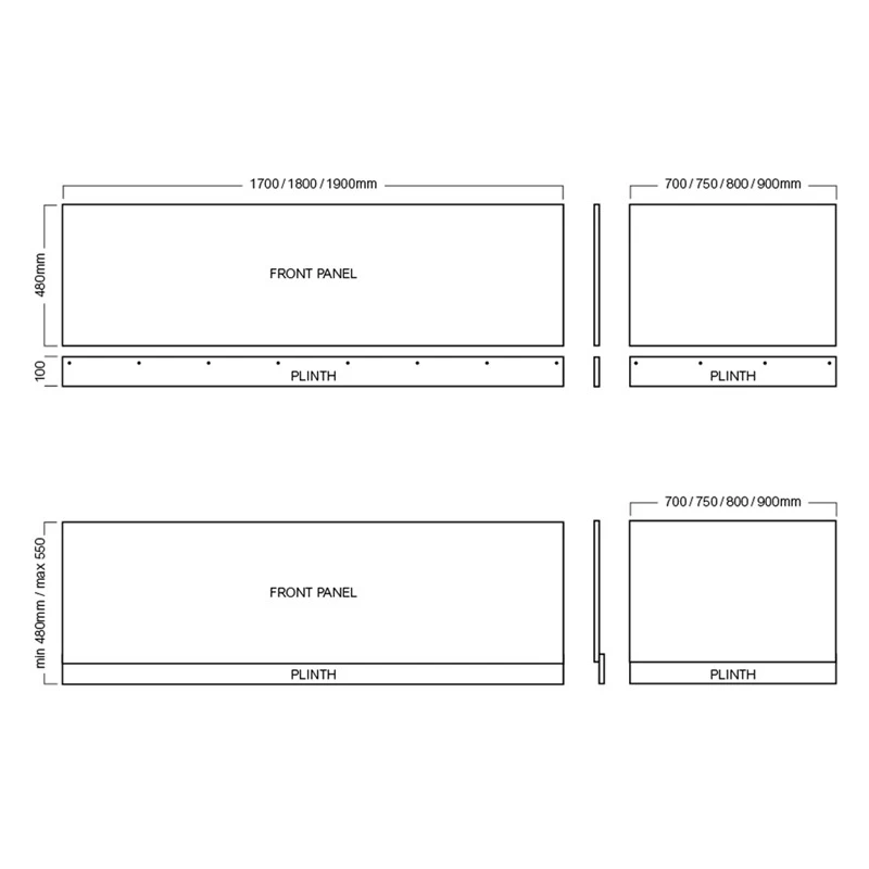 Halite 1600mm Waterproof Front Bath Panel White Gloss 4 Halite 1600mm Waterproof Front Bath Panel White Gloss - Image 2