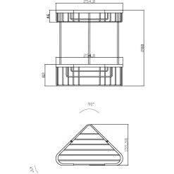 Hudson Reed Large 2 Tier Corner Basket -Bathroom Promotion hudson reed ll308 2