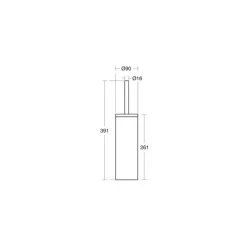 Ideal Standard IOM Toilet Brush & Holder A9108 Satin Steel -Bathroom Promotion ideal standard a9108my 2
