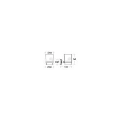 Ideal Standard IOM Frosted Glass Tumbler & Holder A9120 -Bathroom Promotion ideal standard a9120aa 2