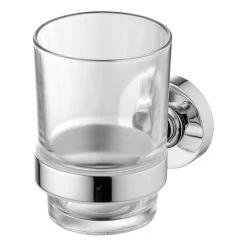Ideal Standard IOM Clear Glass Tumbler & Holder A9121
