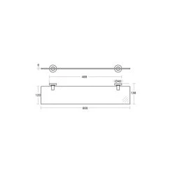 Ideal Standard IOM 600mm Clear Glass Shelf A9125 -Bathroom Promotion ideal standard a9125aa 2