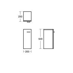 Ideal Standard Concept Space 200mm Glass Top E0362 Brown -Bathroom Promotion ideal standard e0362rp 2