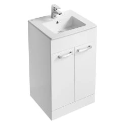Ideal Standard Tempo 50cm 2 Door Floor Vanity Unit & Basin White