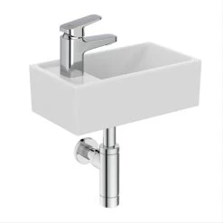 Ideal Standard I.life S 37cm Guest Basin 1 Taphole Left E2113