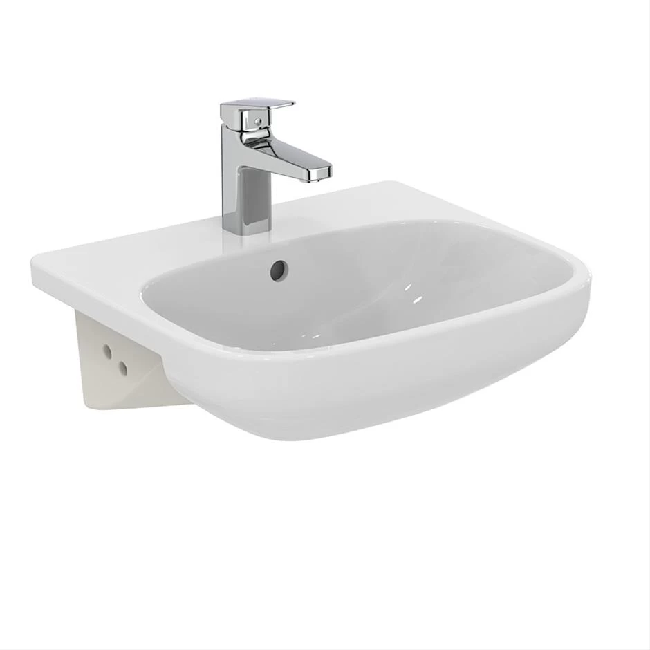 Ideal Standard I.life A 50cm Semi-Countertop Basin 1 Taphole E2467 3 Ideal Standard I.life A 50cm Semi-Countertop Basin 1 Taphole E2467