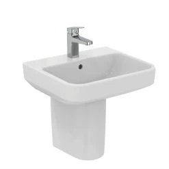 Ideal Standard I.life B 50cm Basin 1 Taphole & Semi Pedestal Pack