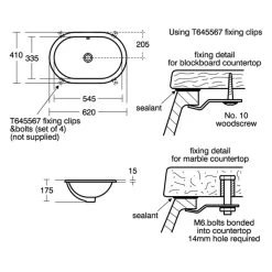 Ideal Standard Concept Oval 62cm Under-Countertop Basin E5022 -Bathroom Promotion ideal standard e502201 2