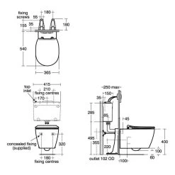Ideal Standard Concept Slim Toilet Seat & Cover, Slow Close -Bathroom Promotion ideal standard e772601 2