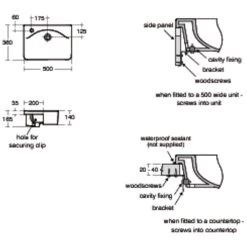 Ideal Standard Concept Cube 50cm Washbasin Left, 1 Taphole E7798 -Bathroom Promotion ideal standard e779801 2