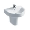Ideal Standard Concept Arc 55cm Basin & Semi-Pedestal -Bathroom Promotion ideal standard e785201 e783901
