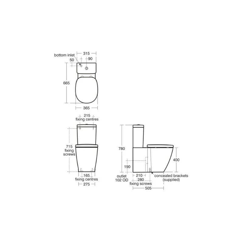 Ideal Standard Concept 6/4 Litre Close Coupled Cistern E7859 4 Ideal Standard Concept 6/4 Litre Close Coupled Cistern E7859 - Image 2