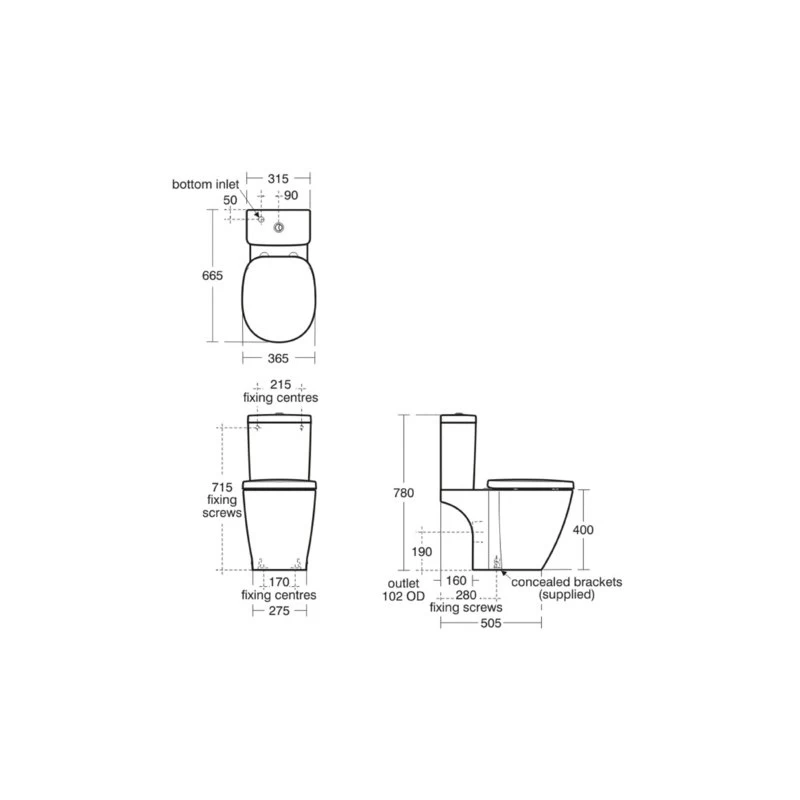 Ideal Standard Concept Close Coupled WC E7871 4 Ideal Standard Concept Close Coupled WC E7871 - Image 2