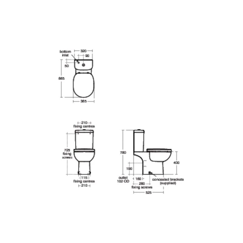 Ideal Standard Concept Toilet Seat & Cover E7918 4 Ideal Standard Concept Toilet Seat & Cover E7918 - Image 2