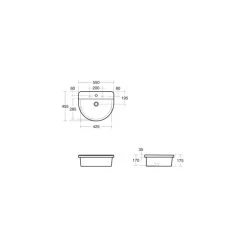 Ideal Standard Concept Arc 55cm Countertop Washbasin 1 Taphole -Bathroom Promotion ideal standard e797601 2
