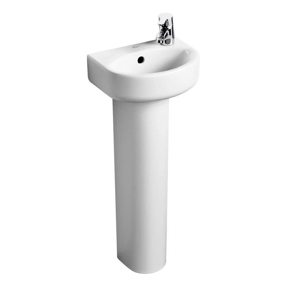 Ideal Standard Concept Arc 35cm Right Taphole Basin & Pedestal 3 Ideal Standard Concept Arc 35cm Right Taphole Basin & Pedestal