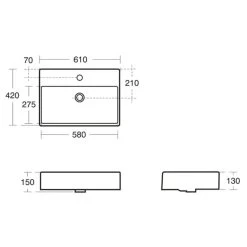 Ideal Standard Strada 60cm Vessel Countertop K0781 -Bathroom Promotion ideal standard k078101 2