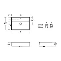 Ideal Standard Strada 50cm Vessel Basin 1 Taphole K0816 5 Ideal Standard Strada 50cm Vessel Basin 1 Taphole K0816 -Bathroom Promotion ideal standard k081601 2