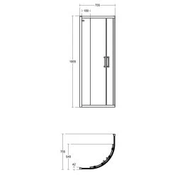 Ideal Standard Connect 2 800x800mm Quadrant Shower Enclosure K9383 -Bathroom Promotion ideal standard k9383eo 3