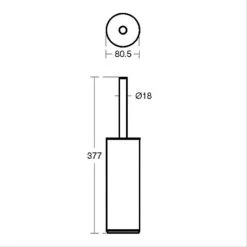 Ideal Standard Concept Toilet Brush With Wall Mount Holder N1396 -Bathroom Promotion ideal standard n1396aa 2