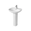 Ideal Standard Tesi 500mm 1 Taphole Basin & Full Pedestal -Bathroom Promotion ideal standard t031201 t351901