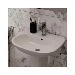 Ideal Standard Tesi 500mm 1 Taphole Basin & Full Pedestal -Bathroom Promotion ideal standard t031201 t351901 5