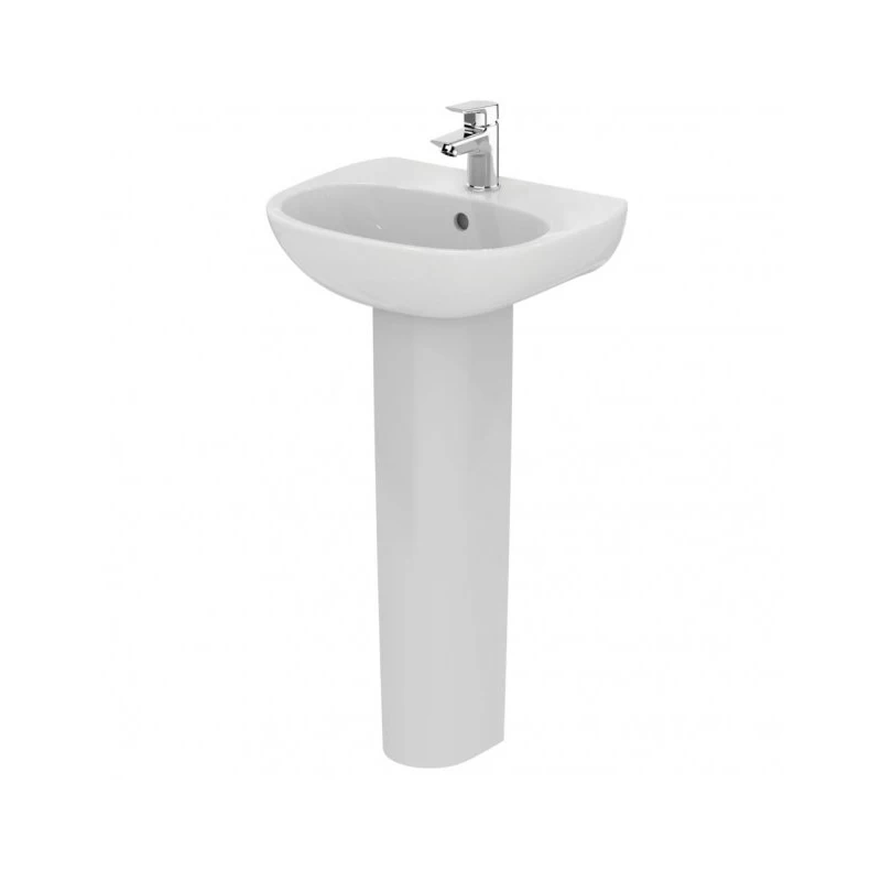 Ideal Standard Tesi 450mm 1 Taphole Cloakroom Basin & Full Pedestal 3 Ideal Standard Tesi 450mm 1 Taphole Cloakroom Basin & Full Pedestal