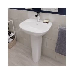 Ideal Standard Tesi 450mm 1 Taphole Cloakroom Basin & Full Pedestal 10 Ideal Standard Tesi 450mm 1 Taphole Cloakroom Basin & Full Pedestal -Bathroom Promotion ideal standard t031301 t352101 3