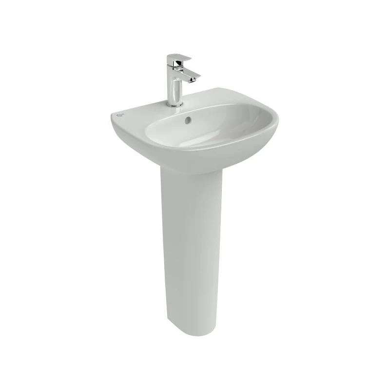 Ideal Standard Tesi 450mm 1 Taphole Cloakroom Basin & Full Pedestal 7 Ideal Standard Tesi 450mm 1 Taphole Cloakroom Basin & Full Pedestal - Image 5