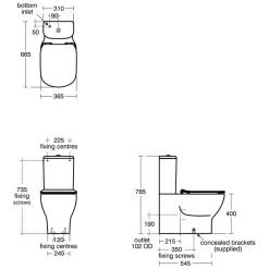 Ideal Standard Tesi Close Coupled Cistern T3569 -Bathroom Promotion ideal standard t356901 2
