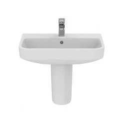 Ideal Standard I.Life S 600mm 1 Tap Hole Basin & Semi Pedestal -Bathroom Promotion ideal standard t458301 t519601 2
