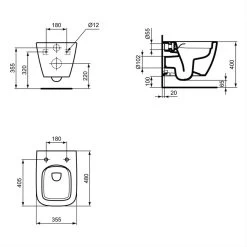 Ideal Standard I.life S Compact Wall Hung WC Pan RimLS+ T4592 7 Ideal Standard I.life S Compact Wall Hung WC Pan RimLS+ T4592 -Bathroom Promotion ideal standard t459201 3